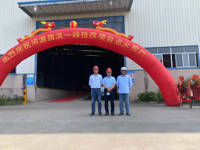 河源旗滨一线技改项目成功